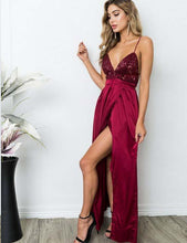 Open Back Prom Dresses with Slit A-line Spaghetti Straps Chic Long Burgundy Prom Dress JKL1252|Annapromdress
