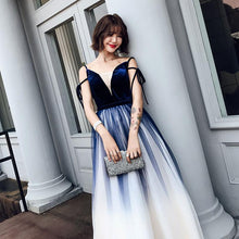 Ombre Prom Dresses A Line Spaghetti Straps Long Prom Dress Simple Evening Dress JKL1275|Annapromdress