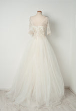 Half Sleeve Prom Dresses V-neck A Line Butterfly Prom Dress Long Evening Dress JKL1279|Annapromdress