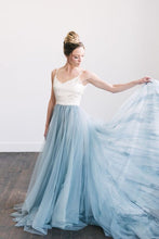 Open Back Prom Dresses Spaghetti Straps Aline Sexy Dusty Blue Long Simple Prom Dress JKL1288|Annapromdress