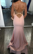 Open Back Prom Dresses Aline Rhinestone Chic Long Sparkly Pink Prom Dress JKL1307|Annapromdress