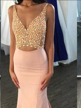 Open Back Prom Dresses Aline Rhinestone Chic Long Sparkly Pink Prom Dress JKL1307|Annapromdress