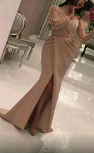 Long Sleeve Prom Dresses High Neck Trumpet Mermaid Long Beading Sparkly Prom Dress JKL1317|Annapromdress