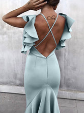 Simple Prom Dresses Aline Criss-Cross Straps Open Back Long Cheap Prom Dress JKL1320|Annapromdress