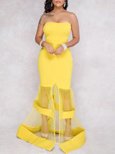 Cheap Prom Dresses with Slit Strapless Trumpet Mermaid Prom Dress Sexy Evening Dress JKL1324|Annapromdress