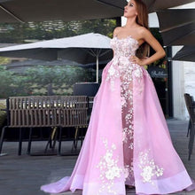 Beautiful Prom Dresses A Line Sweetheart Sweep Train Long Lace Chic Prom Dress JKL1330|Annapromdress