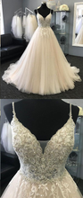 Ball Gown Prom Dresses Spaghetti Straps Sweep Train Beading Long Sparkly Prom Dress JKL1332|Annapromdress