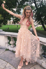Beautiful Prom Dresses Spaghetti Straps Aline Long Chic Open Back Lace Prom Dress JKL1351|Annapromdress