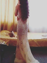 Sparkly Prom Dresses Sweetheart Sheath Rhinestone Slit Prom Dress Long Evening Dress JKL1364|Annapromdress