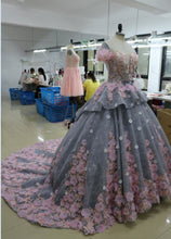 Ball Gown Prom Dresses Floral Lace Sweep Train Luxury Long Beautiful Prom Dress JKL1366|Annapromdress