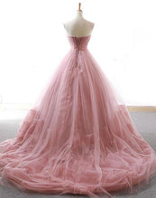Ball Gown Prom Dresses Sweetheart Sweep Train Dusty Pink Long Fairy Prom Dress JKL1372|Annapromdress