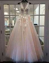 Beautiful Prom Dresses with Straps Deep V Aline Long Blush Pink Prom Dress JKL1376|Annapromdress