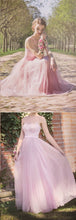 Fairy Prom Dresses Scoop Aline Floor-length Pink Long Tulle Prom Dress JKL1379|Annapromdress