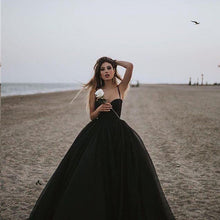 Black Prom Dresses Spaghetti Straps Floor-length Long Ball Gown Prom Dress JKL1386|Annapromdress