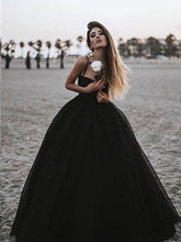 Black Prom Dresses Spaghetti Straps Floor-length Long Ball Gown Prom Dress JKL1386|Annapromdress