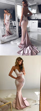 Open Back Prom Dresses Mermaid Spaghetti Straps Lace Long Backless Prom Dress JKL1391|Annapromdress