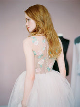 Beautiful Prom Dresses Aline Scoop Short Train Floral Embroidery Long Prom Dress JKL1406|Annapromdress