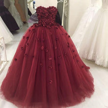 Ball Gown Prom Dresses Sweetheart Burgundy Long Prom Dress Sexy Evening Dress JKL1416|Annapromdress