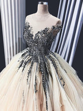 Ball Gown Prom Dresses Beading Rhinestone Long Sparkly Luxury Prom Dress JKL1422|Annapromdress
