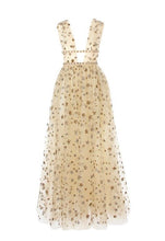 Sparkly Prom Dresses with Straps Aline Deep V Long Star Lace Prom Dress JKL1424|Annapromdress