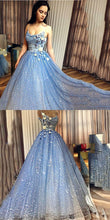 Sparkly Prom Dresses Spaghetti Straps Aline Prom Dress Long Evening Dress JKL1426|Annapromdress