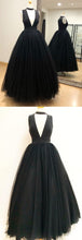 Beautiful Prom Dresses A Line High Neck Sexy Simple Cheap Black Prom Dress JKL1432|Annapromdress