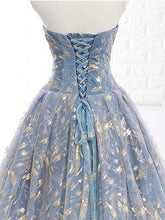 Sparkly Prom Dresses Strapless Aline Lace Prom Dress Ombre Evening Dress JKL1433|Annapromdress