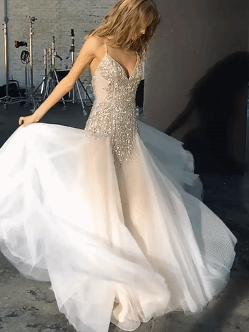 Sparkly Prom Dresses Sheath Spaghetti Straps Criss-Cross Straps Sexy Prom Dress JKL1443|Annapromdress