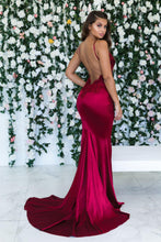 Mermaid Prom Dresses Backless Appliques Long Chic Burgundy Open Back Prom Dress JKL1445|Annapromdress