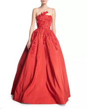 Red Prom Dresses Scoop Aline Fashion Appliques Long Prom Dress Sparkly Evening Dress JKL1454|Annapromdress
