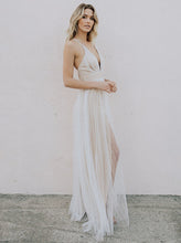 Cheap Prom Dresses Criss-Cross Straps Long Chic Lace Double Slit Prom Dress JKL1455|Annapromdress