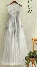 Chic Prom Dresses Appliques Scoop Lace-up Floor-length Prom Dress/Evening Dress JKL150