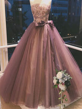Ball Gown Prom Dresses Strapless Embroidery Bowknot Sexy Beautiful Prom Dress JKL1523|Annapromdress