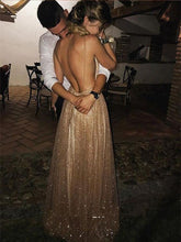 Beautiful Prom Dresses with Spaghetti Straps A Line Lace Backless Long Prom Dress JKL1527|Annapromdress