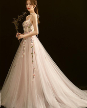 Open Back Prom Dresses Spaghetti Straps Aline Long Blush Pink Simple Prom Dress JKL1544|Annapromdress