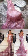 Sexy Prom Dresses Fuchsia Spaghetti Straps Trumpet/Mermaid Long Prom Dress/Evening Dress JKL157