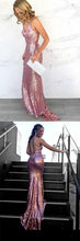 Sexy Prom Dresses Fuchsia Spaghetti Straps Trumpet/Mermaid Long Prom Dress JKL157|Annapromdress
