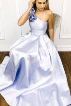 One Shoulder Prom Dresses Aline Taffeta Yellow Prom Dress Long Evening Dress JKL1648|Annapromdress