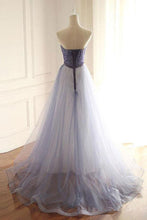 Beautiful Prom Dresses Strapless A Line Lavender Prom Dress Beaded Evening Dress JKL1660|Annapromdress