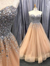 Sparkly Prom Dresses Sweetheart Aline Beaded Rhinestone Long Sexy Prom Dress JKL1662|Annapromdress