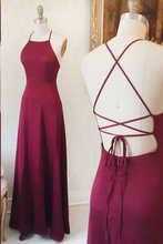 Simple Prom Dresses Spaghetti Straps Aline Open Back Burgundy Long Prom Dress JKL1664|Annapromdress