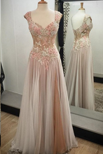 Chic Prom Dresses Sweetheart A Line Cape Sleeve Long Prom Dress Slit Evening Dress JKL1675|Annapromdress