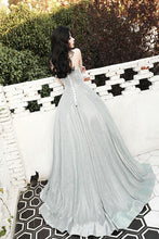 Gorgeous Prom Dresses with Spaghetti Straps Aline Deep V neck Lace-up Long Prom Dress JKL1683|Annapromdress