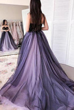 Beautiful Prom Dresses Sweetheart A Line Sweep Train Long Black Prom Dress JKL1688|Annapromdress