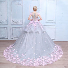 Luxury Prom Dresses Scoop Ball Gown Lace Hand-Made Flower Prom Dress/Evening Dress JKL170