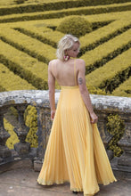 Simple Prom Dresses Yellow Aline Long Backless Prom Dress Chiffon Evening Dress JKL1701|Annapromdress