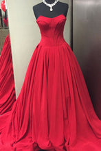 Red Prom Dresses Aline Floor-length Sweetheart Long Simple Prom Dress JKL1705|Annapromdress