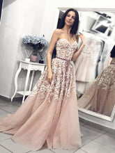 Beautiful Prom Dresses Sweetheart A-line Blushing Pink Prom Dress Long Evening Dress JKL1711|Annapromdress
