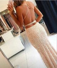 Long Prom Dresses Spaghetti Straps Sequins Sexy Prom Dress/Evening Dress JKL172