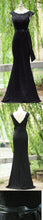 Black Prom Dress Scoop Floor-length Lace Long Bowknot Prom Dress/Evening Dress JKL178